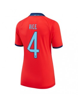 England Declan Rice #4 Auswärtstrikot für Frauen WM 2022 Kurzarm